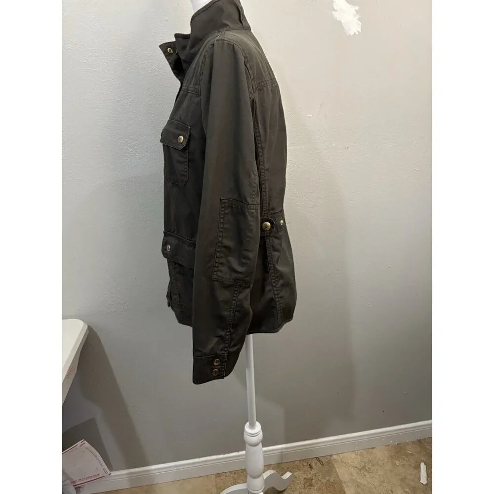 j crew downtown field jacket Military Green Boyfriend Style Size Medium